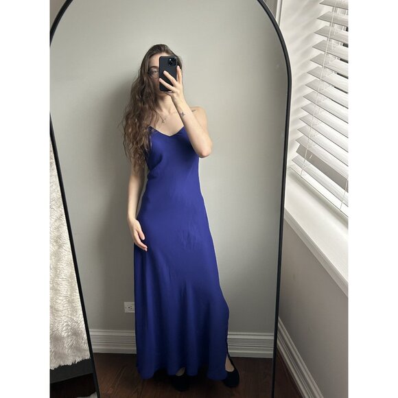 David & Johnny Vintage Purple Midi Gown Size 13/14 – Jeweled Strap Evening Dress - Picture 7 of 8